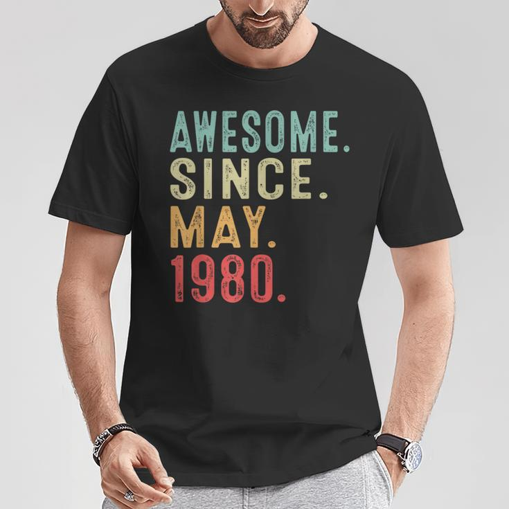 44 Years Old Awesome Since May 1980 44Th Birthday T-Shirt Unique Gifts