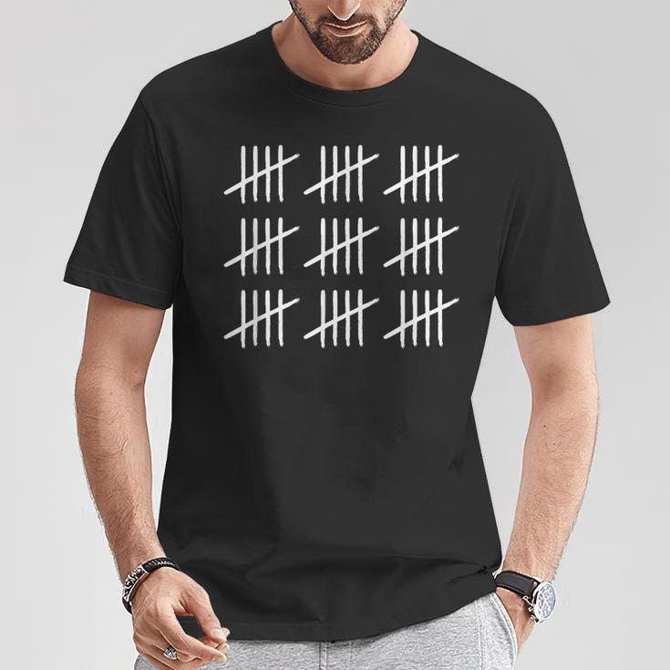 45 Years Old Tally Marks 45Th Birthday T-Shirt Unique Gifts