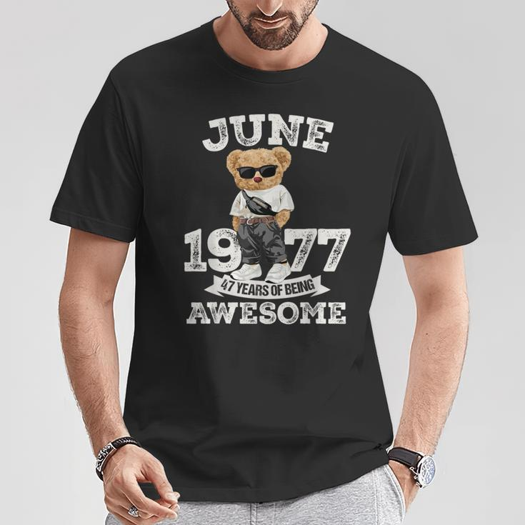 47 Year Old Awesome June 1977 47Th Birthday Boys T-Shirt Unique Gifts