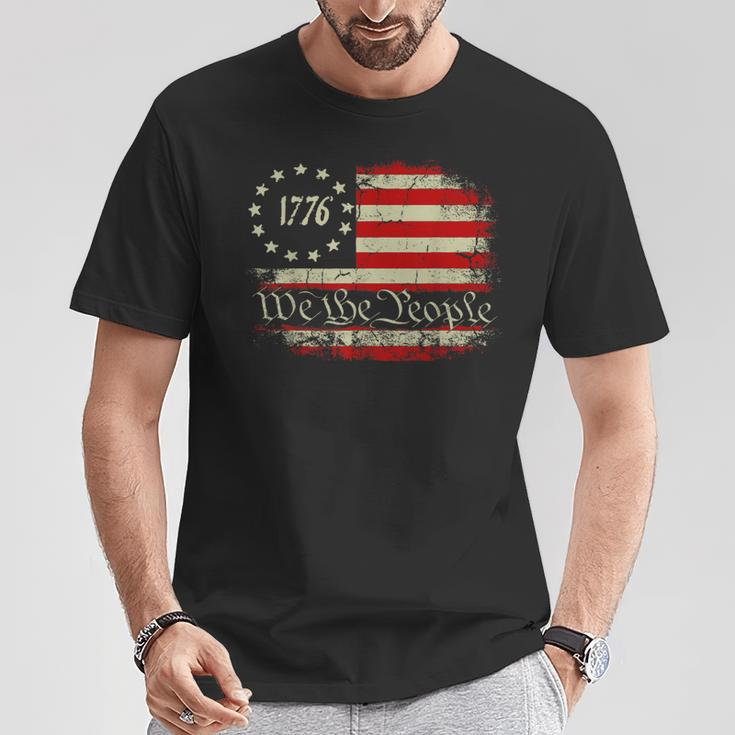 4Th Of July We The People 1776 Usa Flag T-Shirt Unique Gifts