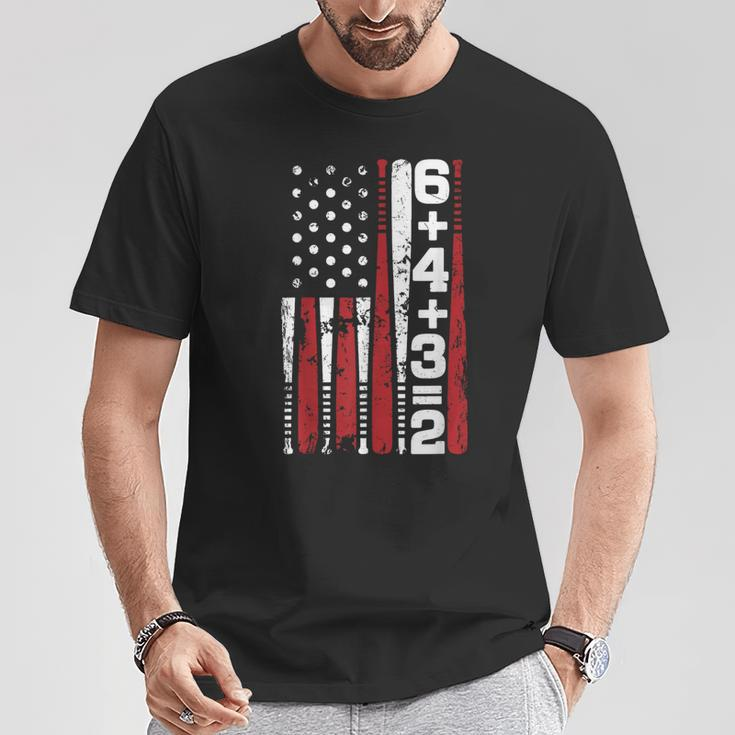 6432 Baseball Bat American Flag Boy Youth Women T-Shirt Personalized Gifts