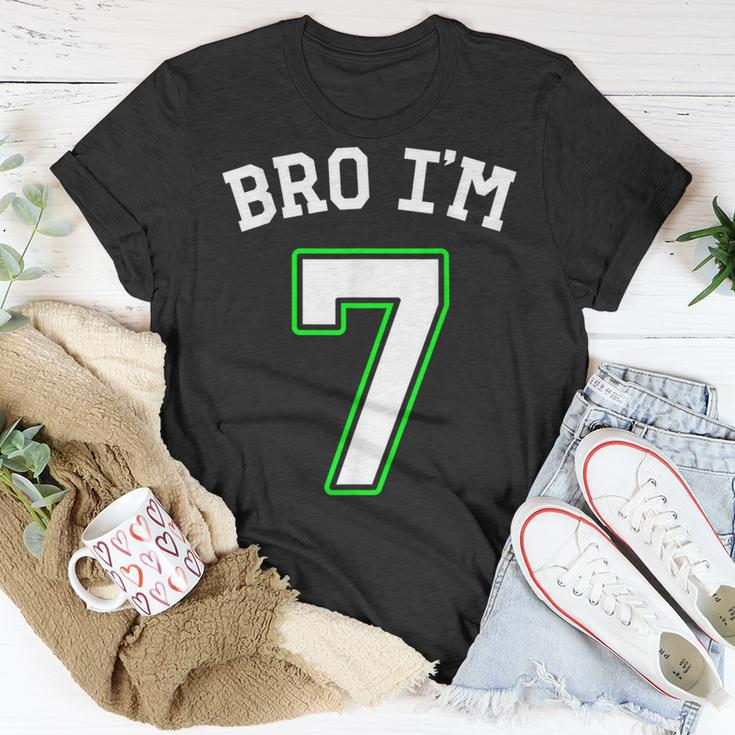 7Th Birthday Boys 7Yo Girls Bro I'm 7 T-Shirt Personalized Gifts