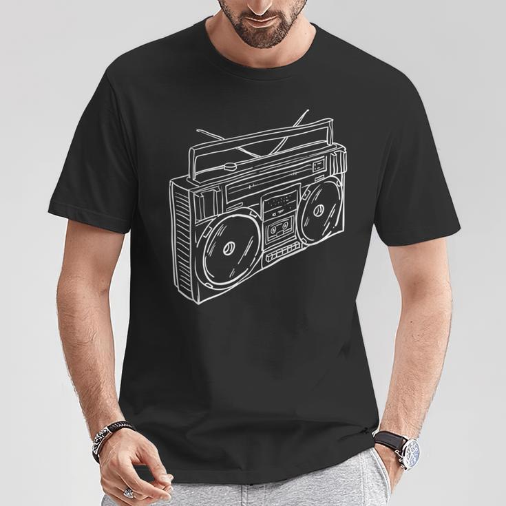 80S & 90S Old School Music Hip Hop Beatbox Boombox T-Shirt Unique Gifts