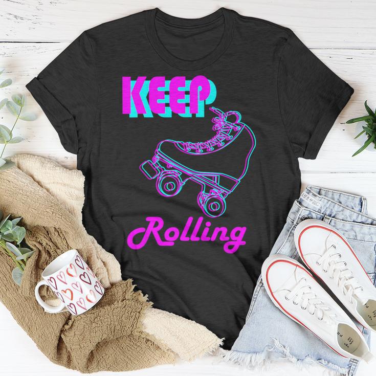 80S Keep Rolling Hobbies Roller Skate T-Shirt Unique Gifts