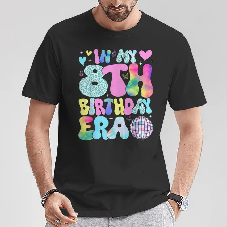 In My 8Th Birthday Era 8 Years Old Girls 8Th Birthday Groovy T-Shirt Unique Gifts