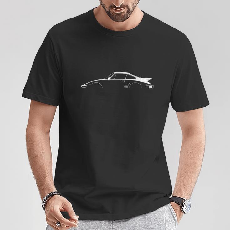 911 Silhouette 930 Turbo Oldtimer Retro Intage Event T-Shirt Lustige Geschenke