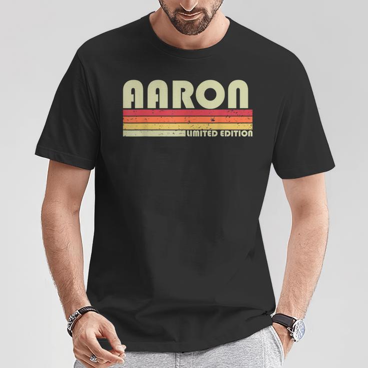 Aaron Surname Retro Vintage 80S 90S Birthday Reunion T-Shirt Unique Gifts