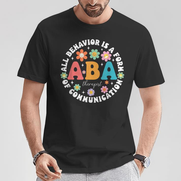 Aba Therapist Behavior Analyst Autism Therapy Rbt Floral T-Shirt Unique Gifts