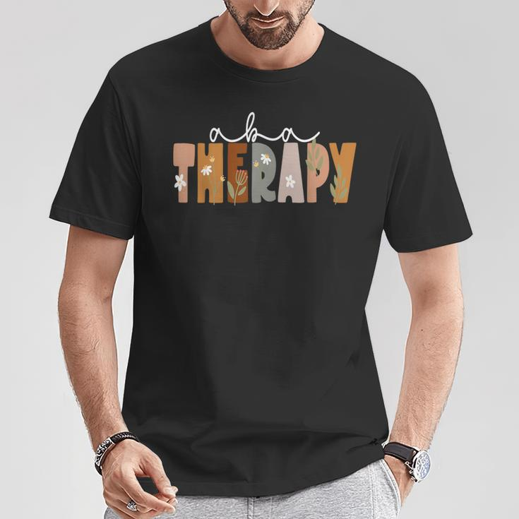 Aba Therapy Squad Matching Therapist Floral T-Shirt Unique Gifts