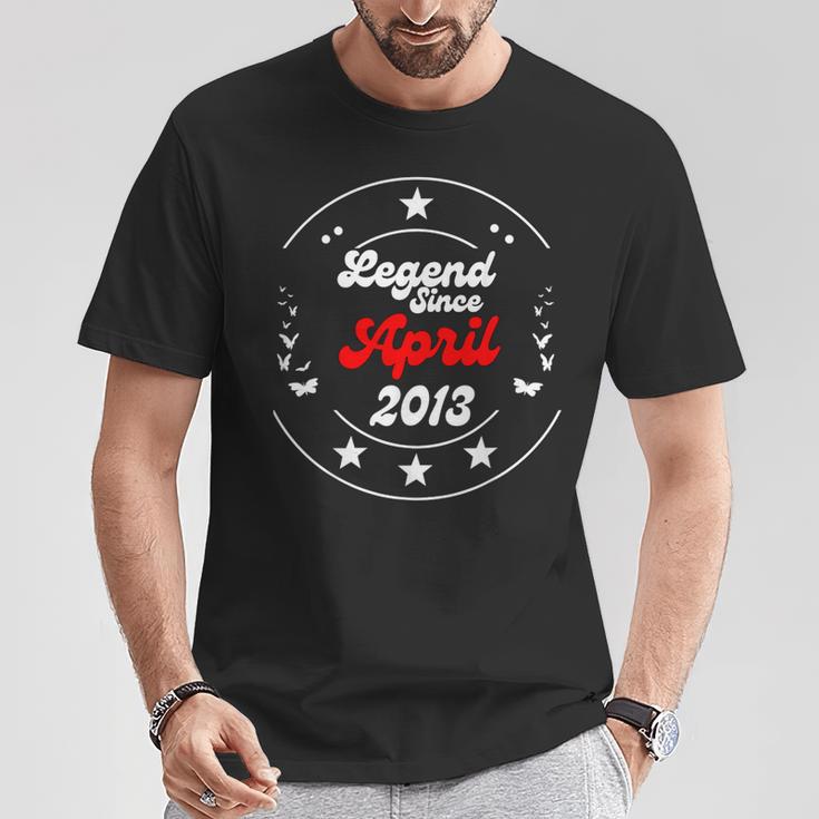 Abril 2013 Cumpleaños Leyenda Hombre Niño Desde Abril 2013 Camiseta unisex Regalos divertidos