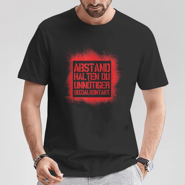 Abstand Halten Du Unnötiger Sozialkontakt S T-Shirt Lustige Geschenke