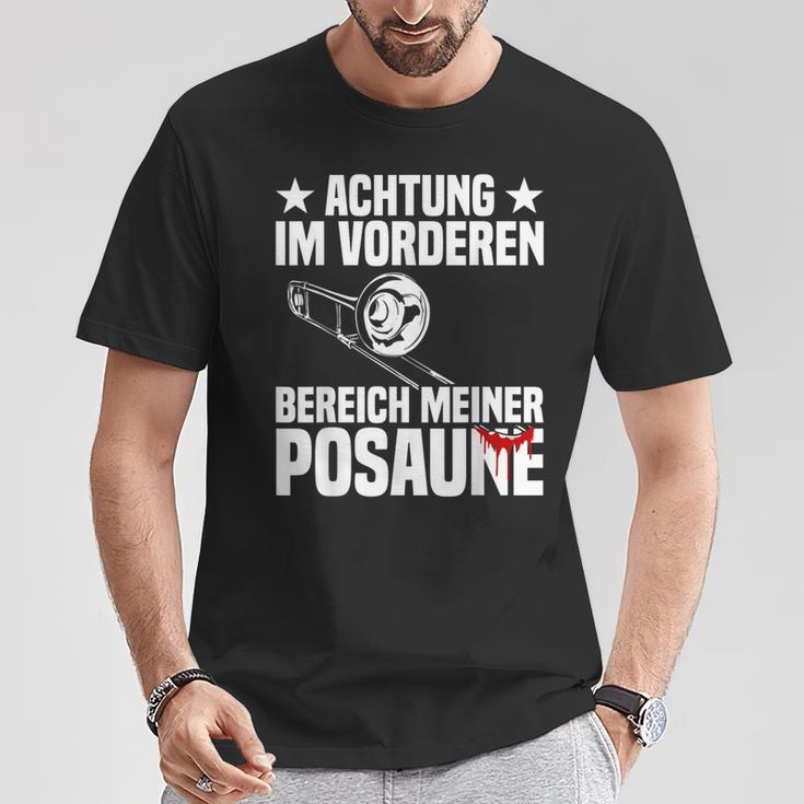 Achtung Trombonist T-Shirt Lustige Geschenke