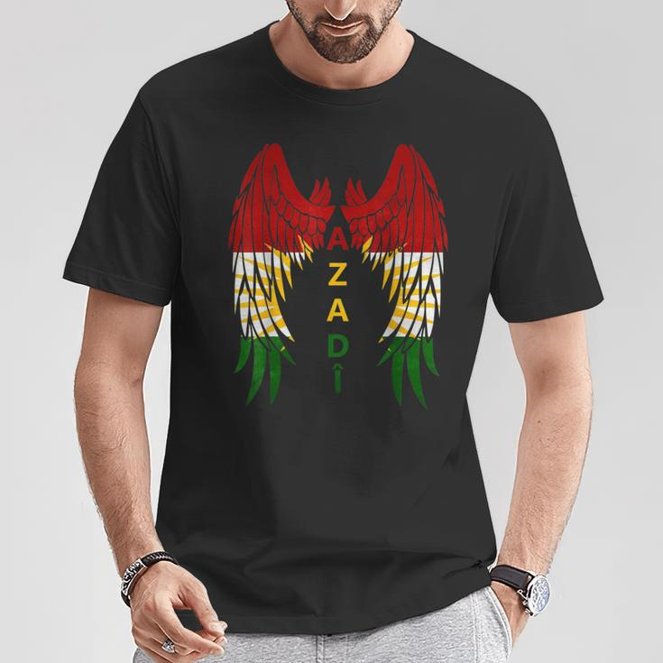 Adler-AZADI Schwarzes T-Shirt, Motivdruck Freiheit Lustige Geschenke