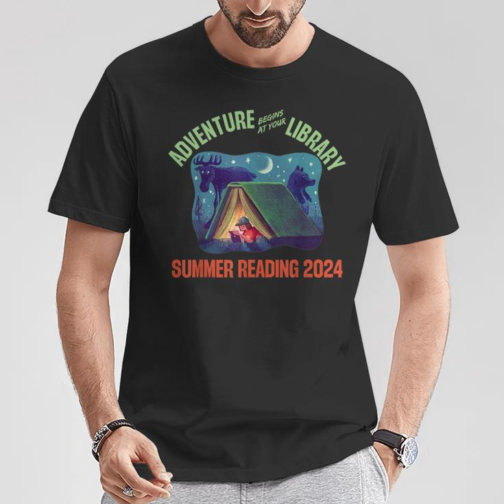 Adventure Begins At Your Library Summer Reading Program 2024 T-Shirt Unique Gifts
