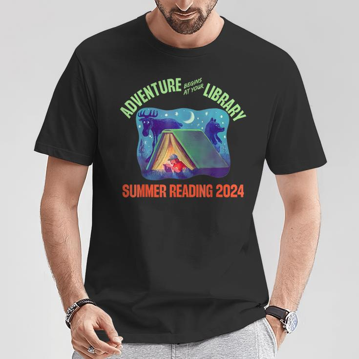 Adventure Begins At Your Library Summer Reading Program 2024 T-Shirt Personalized Gifts