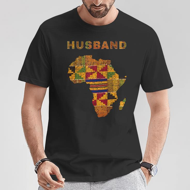 Afro Black Husband African Ghana Kente Cloth Couple Matching T-Shirt Personalized Gifts