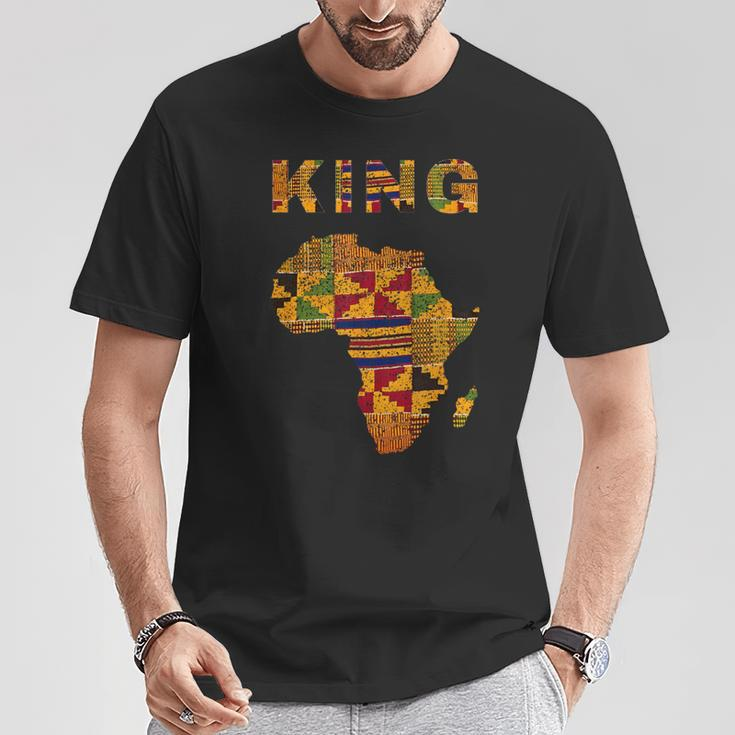 Afro Black King African Ghana Kente Cloth Family Matching T-Shirt Personalized Gifts