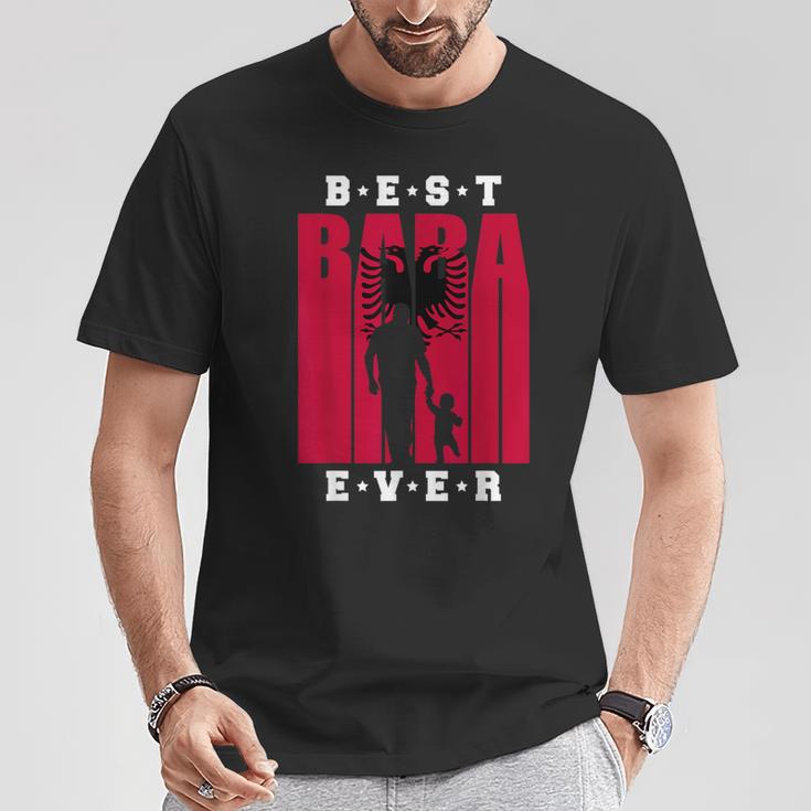 Albanian Dad Newborn Day Albania Flag Shqiptar Baba And Baby T-Shirt Unique Gifts