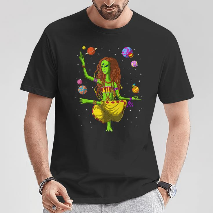 Alien Hippie Yoga Zen Meditation Spiritual T-Shirt Lustige Geschenke