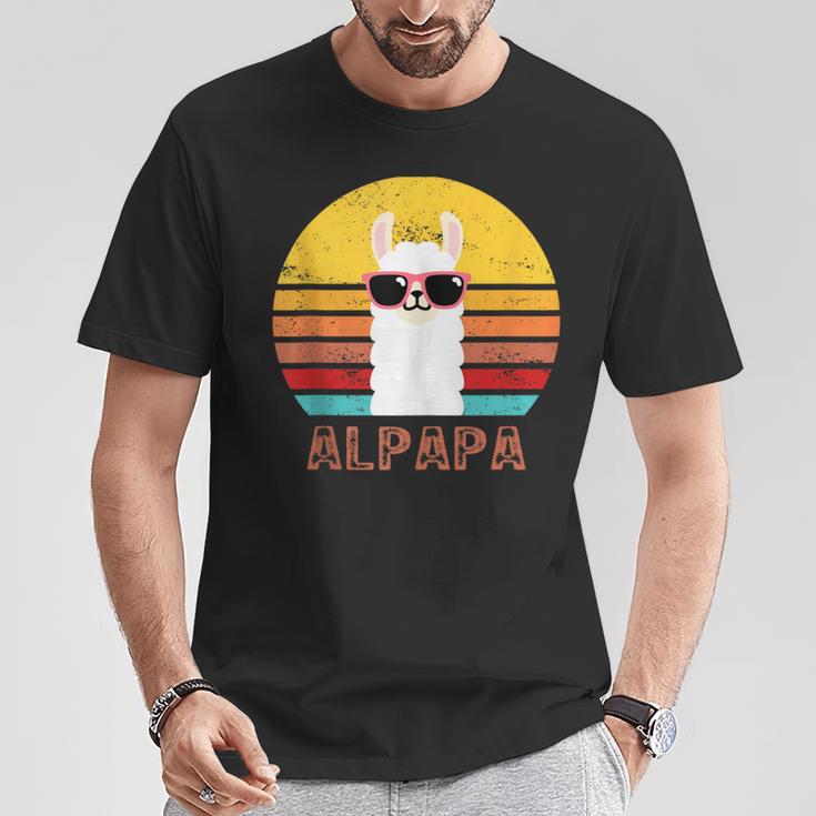 Alpapa Alpakaatertag Bester Papaater Fan Lamaatertag T-Shirt Lustige Geschenke