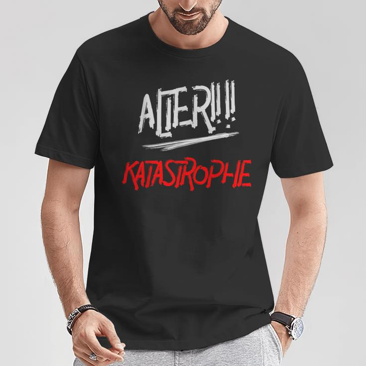 Alter Katastrophe T-Shirt für Herren, Graffiti-Design – Schwarz Lustige Geschenke