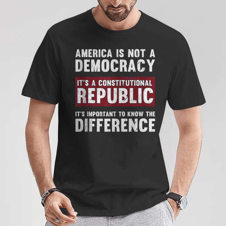 America Is A Constitutional Republic Not A Democracy T-Shirt Unique Gifts