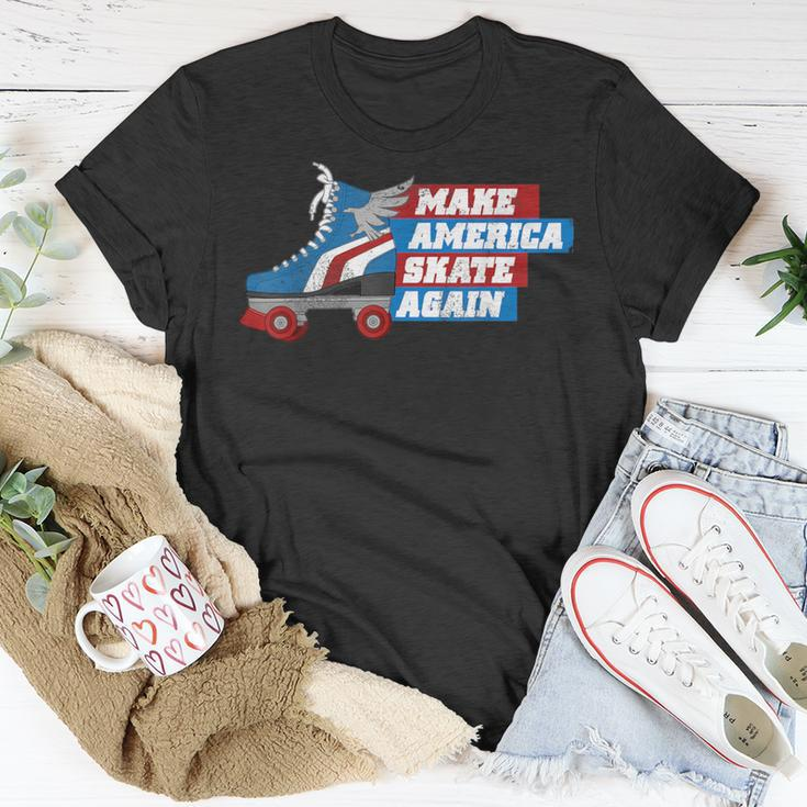 Make America Skate Again Red White & Blue Distressed T-Shirt Unique Gifts