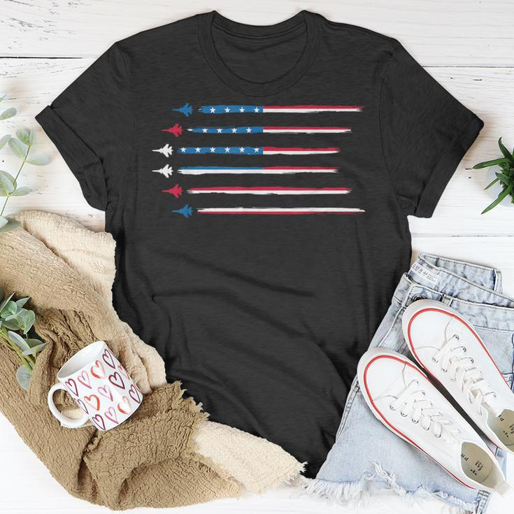 American Flag Military Jet Plane Aviation T-Shirt Unique Gifts