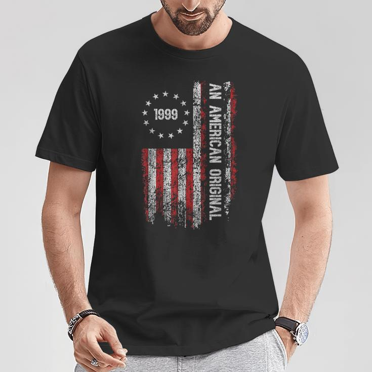 An American Original 1999 Birthday Vintage American Flag T-Shirt Unique Gifts