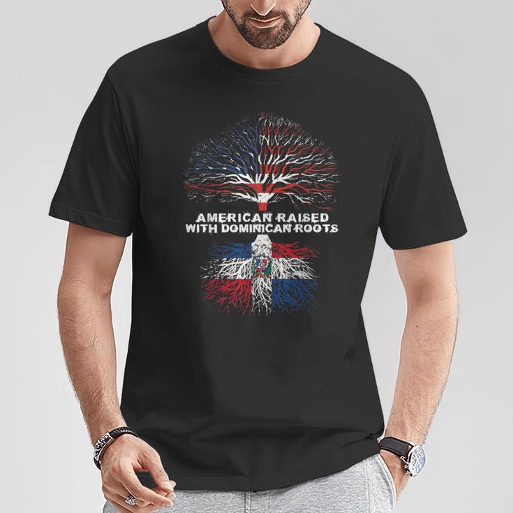 American Raised With Dominican Roots Republic T-Shirt Unique Gifts