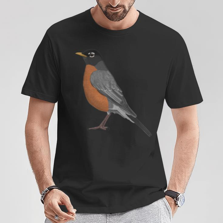 American Robin Bird Birder Birdlover Birdwatcher Animal T-Shirt Unique Gifts