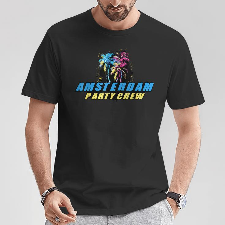 Amsterdam Party Crew Motto Zitat T-Shirt Lustige Geschenke
