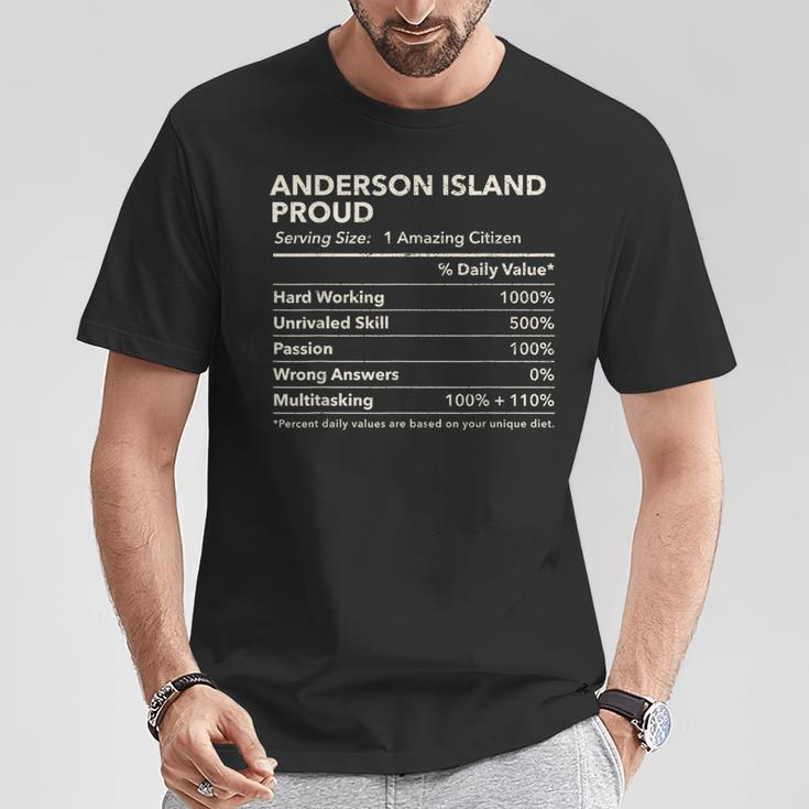 Anderson Island Washington Proud Nutrition Facts T-Shirt Unique Gifts