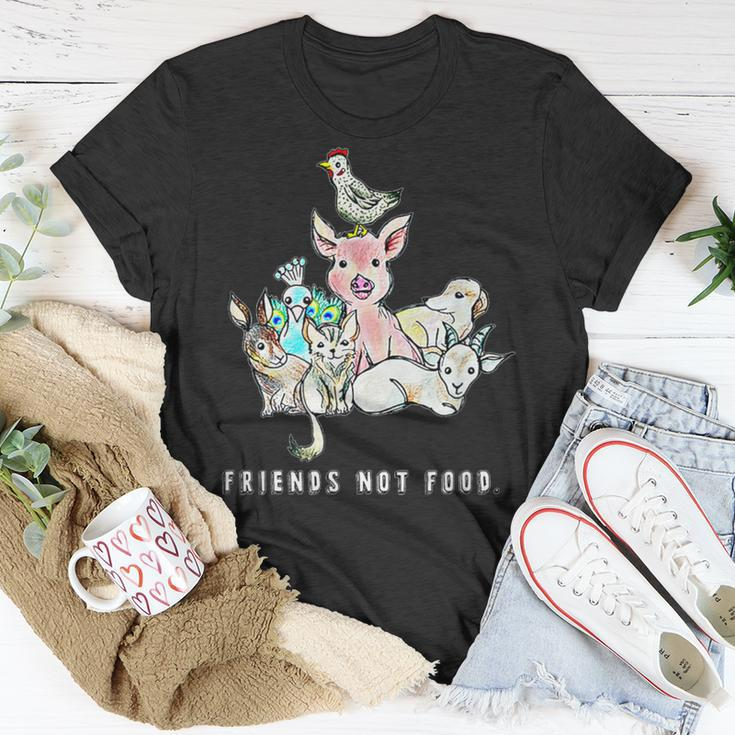 Animals Are Friends Not Food Pig Cow Sheep Vegan Vegetarian T-Shirt Unique Gifts