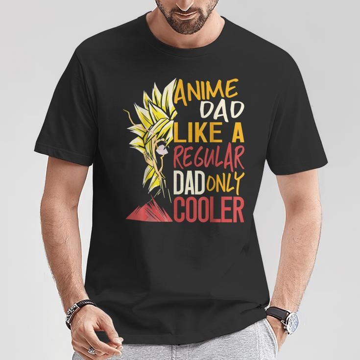 Anime Dad Like Regular Dad Only Cooler Happy Fathers Day T-Shirt Unique Gifts