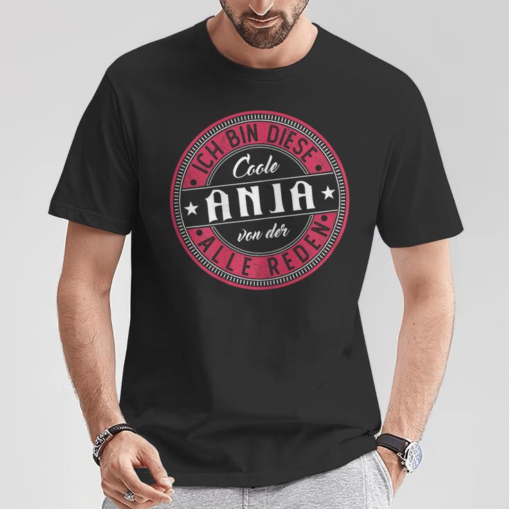 Anja Ich Bin Diese Coole Anja T-Shirt Lustige Geschenke