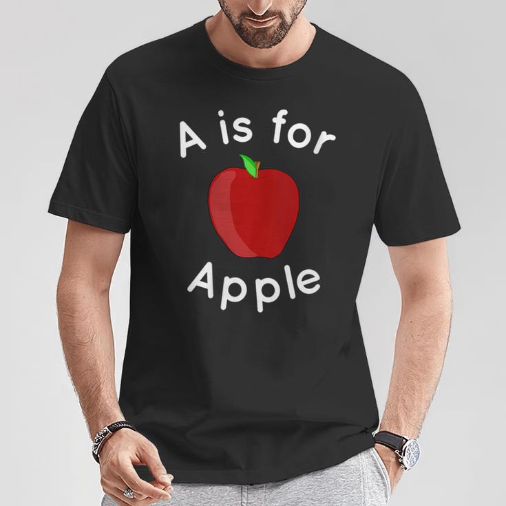 A Is For Apple Toddler Kindergarten Preschool Teacher T-Shirt Unique Gifts