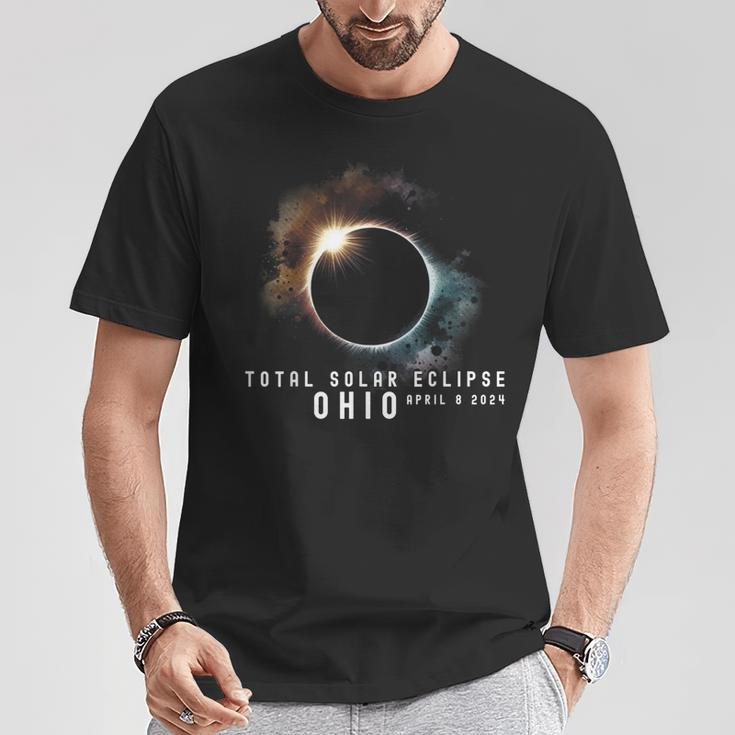 April 9 2024 Eclipse Solar Total Ohio Eclipse Lover Watching T-Shirt Funny Gifts