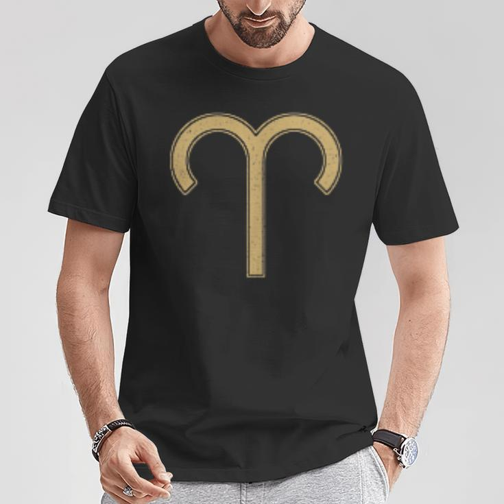 Aries Astrological Symbol Ram Zodiac Sign T-Shirt Unique Gifts