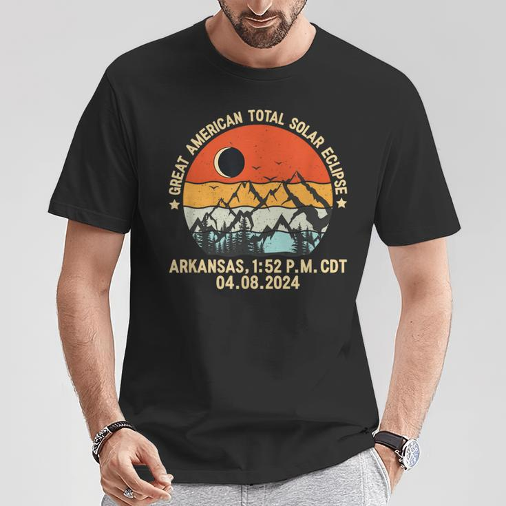 Arkansas Total Solar Eclipse April 8 2024 Astronomy Fans T-Shirt Unique Gifts