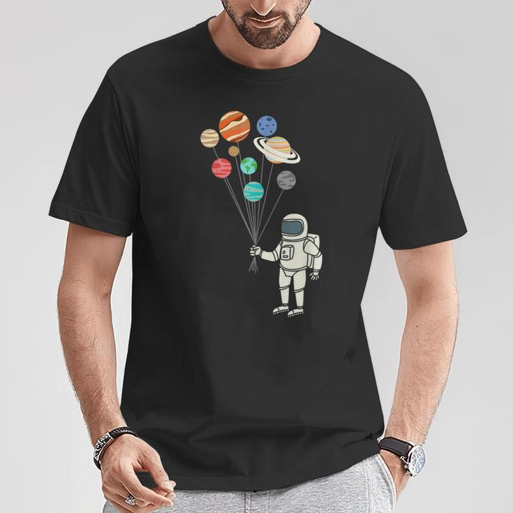 Astronaut Planets Balloons Solar Space Birthday Party T-Shirt Unique Gifts