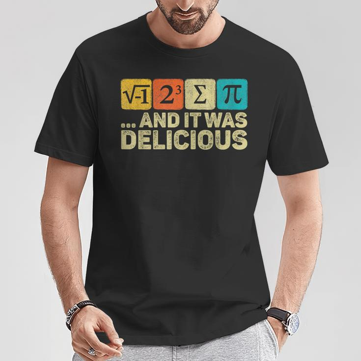 I Ate Some Pie And It Was Delicious Mathematic Pi Day Math T-Shirt Funny Gifts