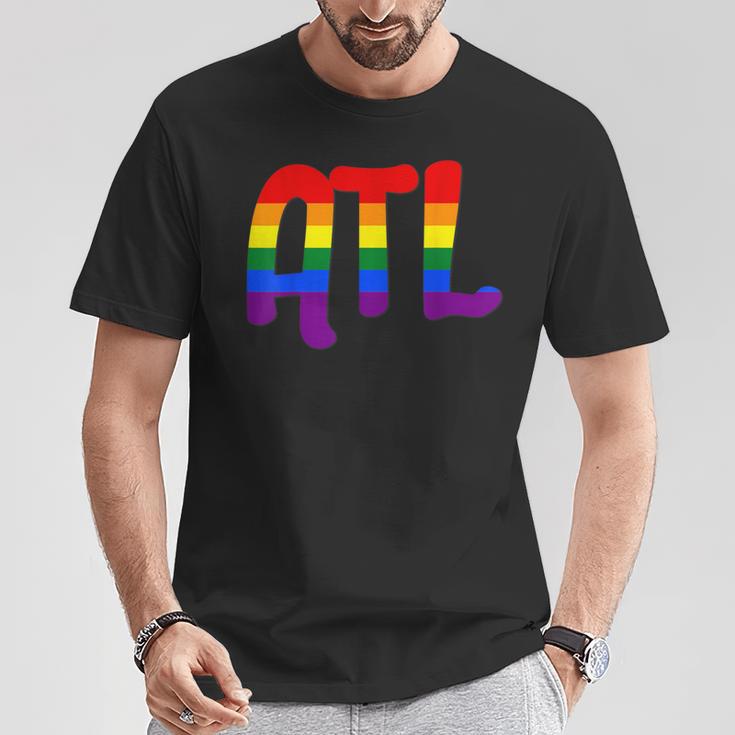 Atl Atlanta Gay Pride Rainbow Flag T-Shirt Unique Gifts