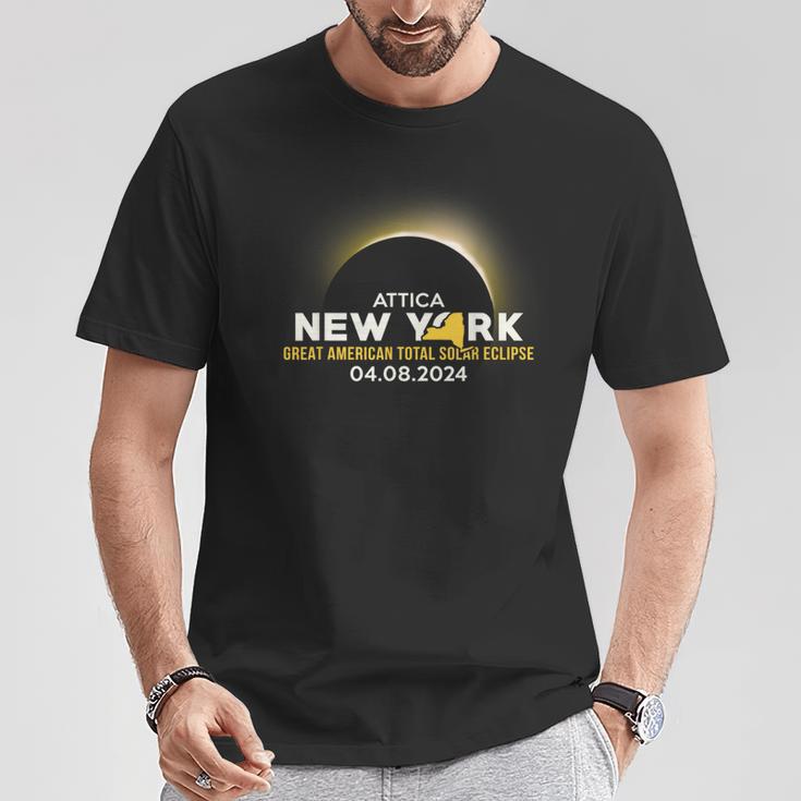 Attica Ny New York Total Solar Eclipse 2024 T-Shirt Unique Gifts