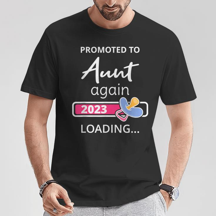 Aunt Again 2023 Loading New Auntie To Be Promoted To Aunt T-Shirt Unique Gifts