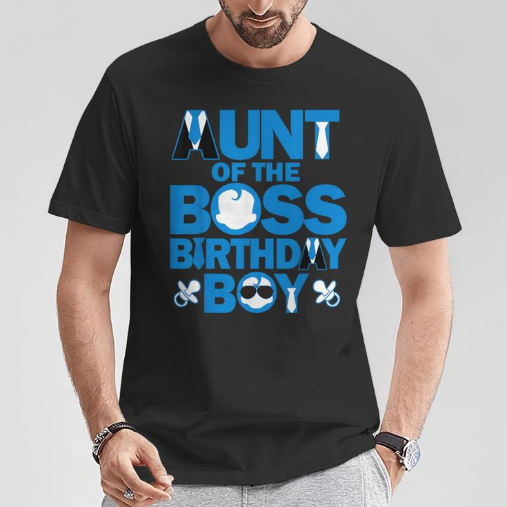 Aunt Of The Boss Birthday Boy Baby Family Party Decorations T-Shirt Unique Gifts
