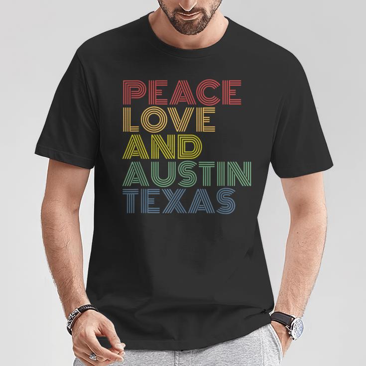 Austin Texas Peace Love T-Shirt Unique Gifts