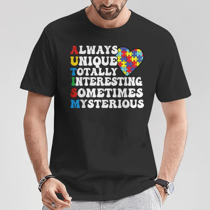 Autism Awareness Support Saying With Puzzle Pieces T-Shirt Unique Gifts