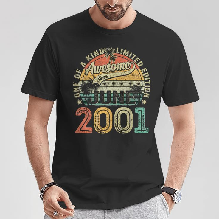 Awesome Since June 2001 Vintage 23Rd Birthday Men T-Shirt Unique Gifts