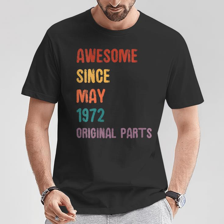 Awesome Since May 1972 Taurus And Gemini Zodiac T-Shirt Unique Gifts